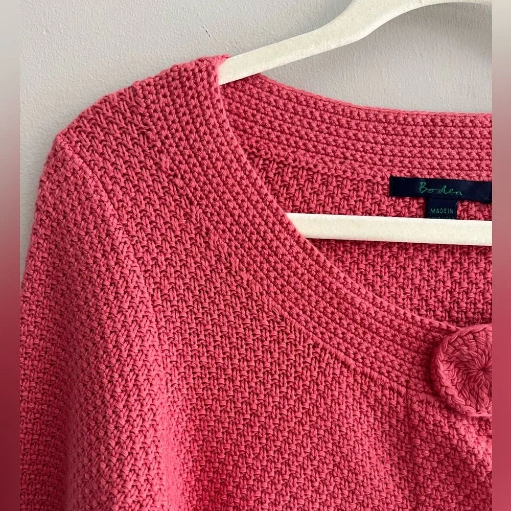 Boden salmon color cardigan sweater size 12 - Picture 5 of 9